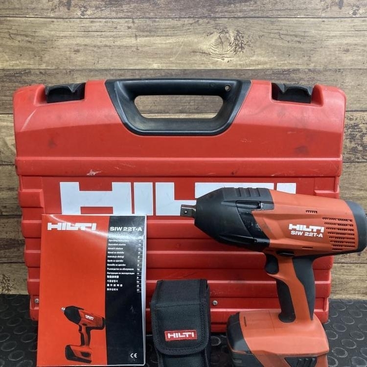 013♪ジャンク品♪HILTI ヒルティ 22V充電式インパクトレンチ SIW22T-A バッテリ付属 モーター異臭 差込角12.7sq 回転OK