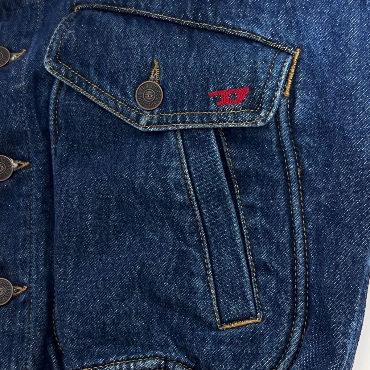 DIESEL ディーゼル DE-TRACY Bomber Jacket デニム ボンバー ジャケット Gジャン D刺繍 レディース S インディゴ