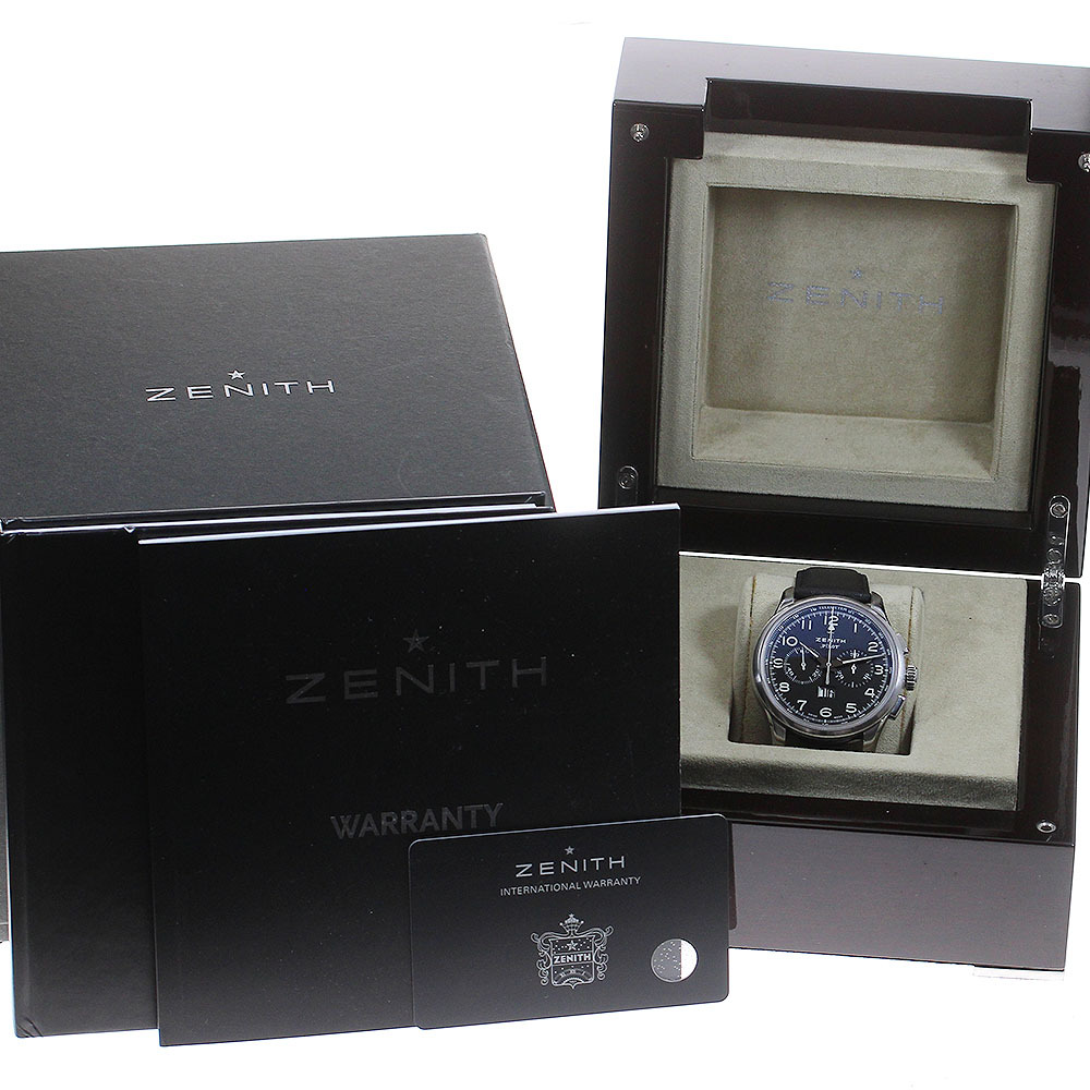 ゼニス ZENITH 03.2410.4010 パイロット ビッグデイト クロノグラフ 自動巻き メンズ 箱?保証書付き_839284