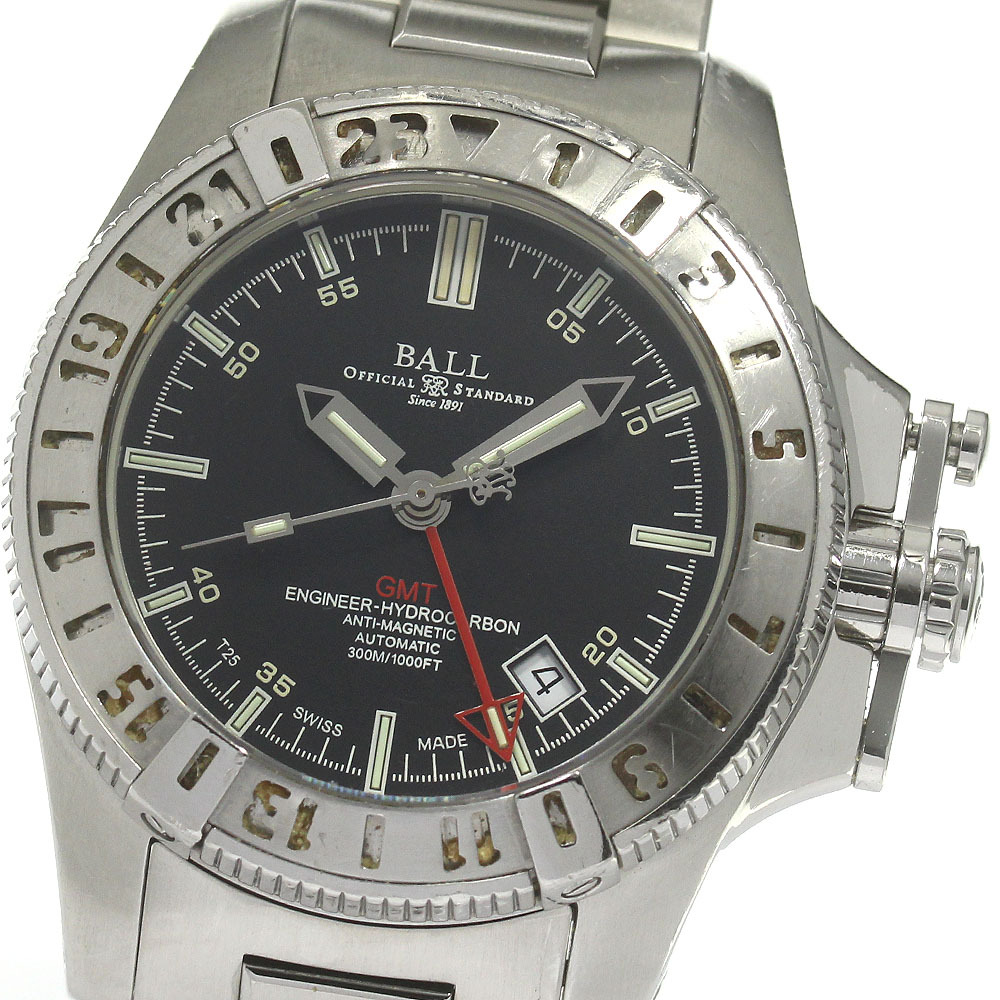 ボールウォッチ BALLWATCH DG1016A-SJ-BK エンジニア ハイドロカーボン GMT デイト 自動巻き メンズ 保証書付き_838103【ev20】