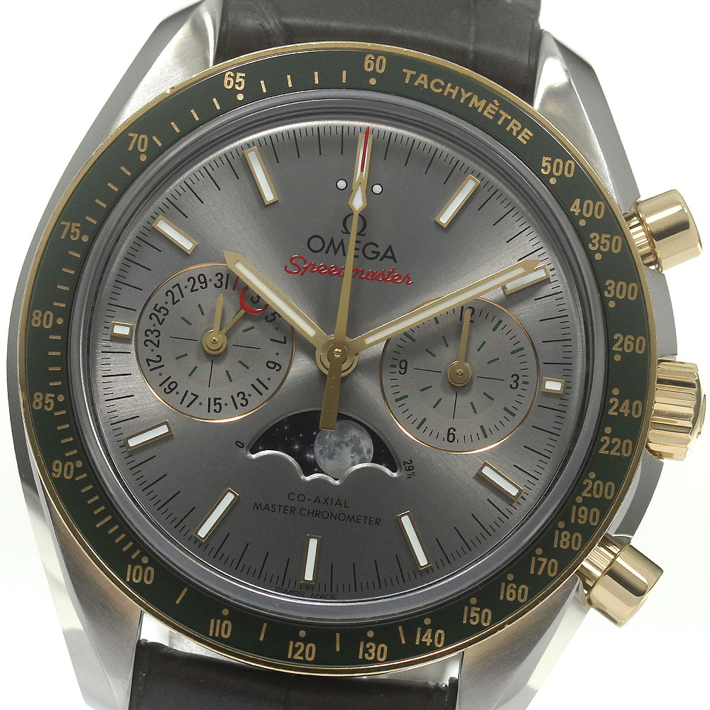  Omega OMEGA 304.23.44.52.06.001 Speedmaster moon phase YG оправа самозаводящиеся часы мужской коробка * с гарантией ._840679