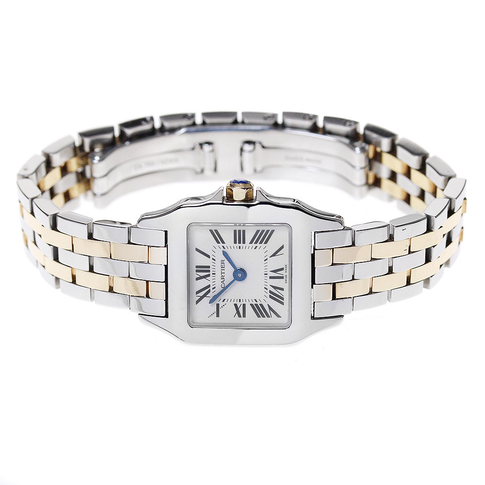 カルティエ CARTIER サントスドゥモアゼルSM SS/YG クォーツ レディース _837149【ev15】
