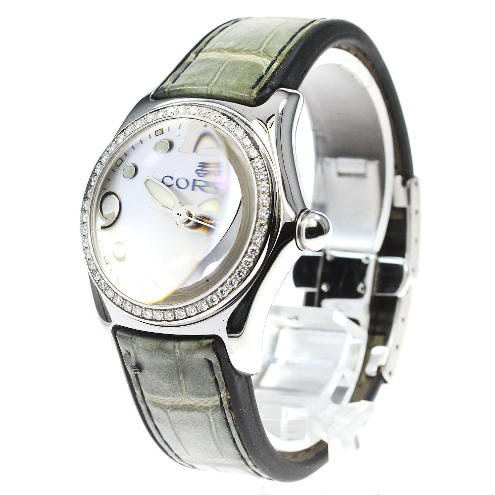  есть перевод Corum CORUM 39.151.47 Bubble бриллиантовая оправа Date кварц boys _837720