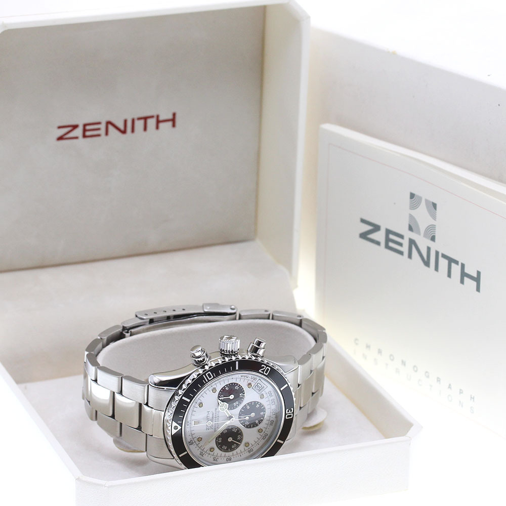 ゼニス ZENITH 02.0310.400 エルプリメロ デルッカ クロノグラフ 自動巻き メンズ 內(nèi)箱付き メーカーOH済_820006