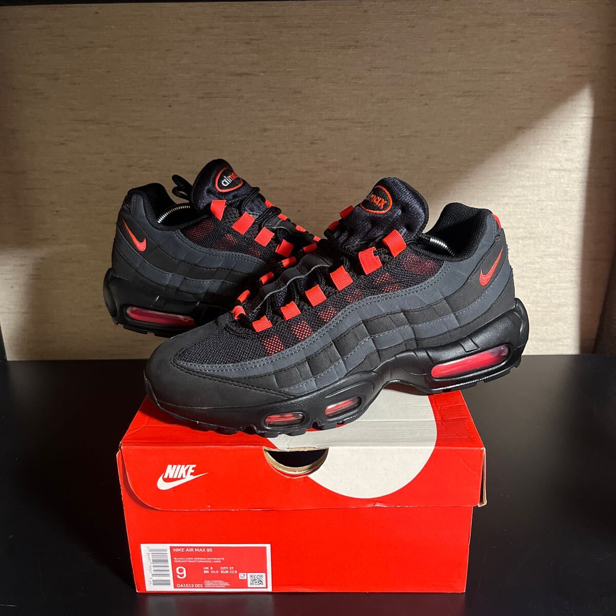 極美品 NIKE AIR MAX 95 RED LASER CRIMSON ナイキ エアマックス95 レーザークリムゾン 赤 ブレッドカラー  DA1513-001(27.0cm)｜売買されたオークション情報、Yahoo!オークション(旧ヤフオク!) の商品情報をアーカイブ公開 -  オークファン（aucfan.com）