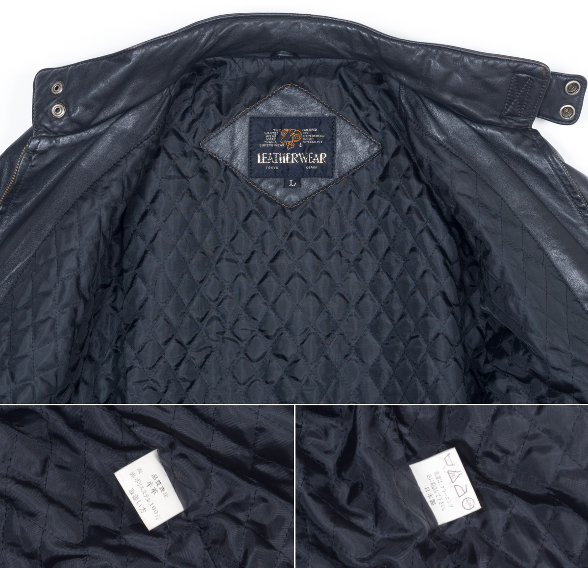 LEATHERWEAR TOKYO OSAKA シングルライダース 牛革 本革 革 LEATHERWEAR TOKYO OSAKA シングルライダース 牛革 本革 革