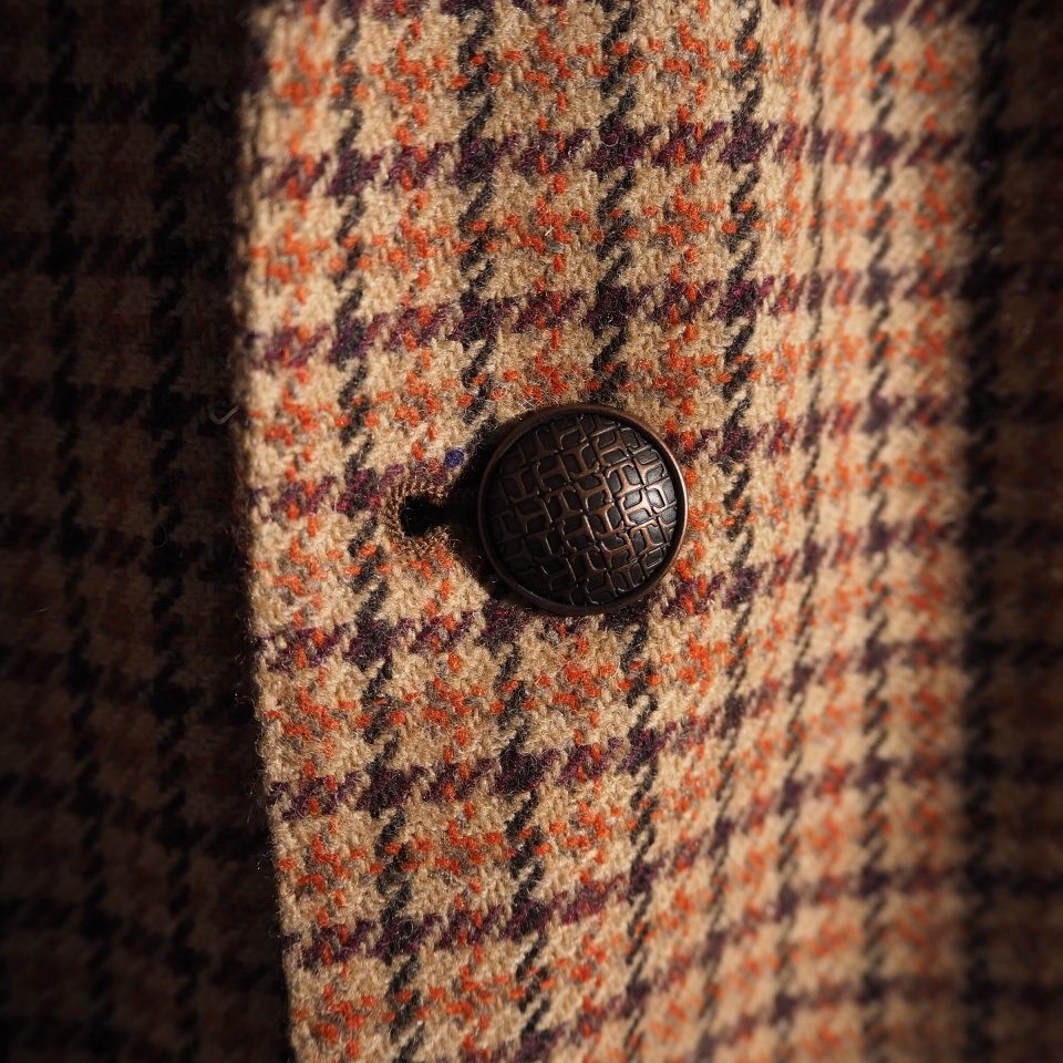 x6450P　▼TAGLIATORE タリアトーレ▼　メタルボタン ウール テーラードジャケット ベージュ チェック 48 秋冬 rb mks_画像7