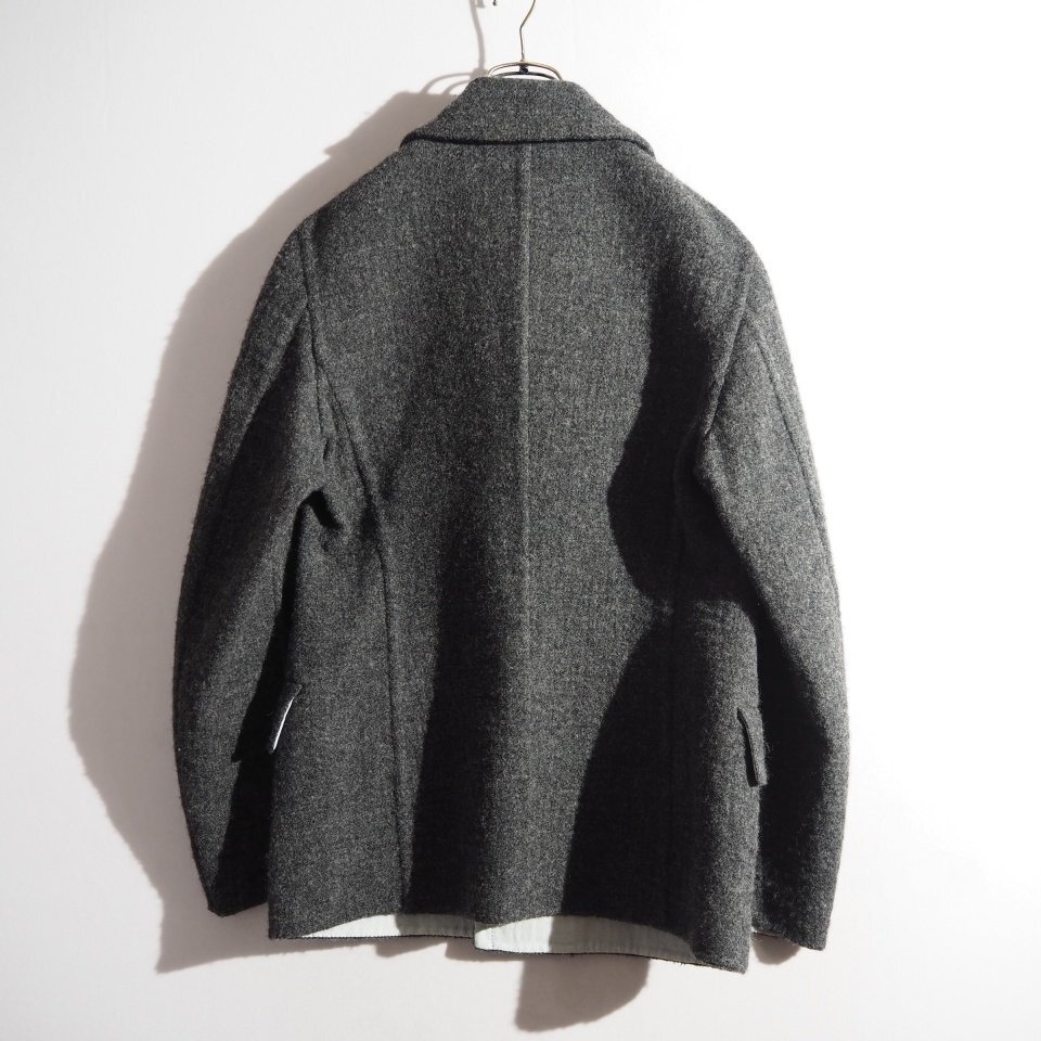 x5990P　▼JIL SANDER ジルサンダー▼　10AW RAF SIMONS ラフシモンズ期 ボンディング 縮絨ウールジャケット グレー 46 秋冬 rb mks