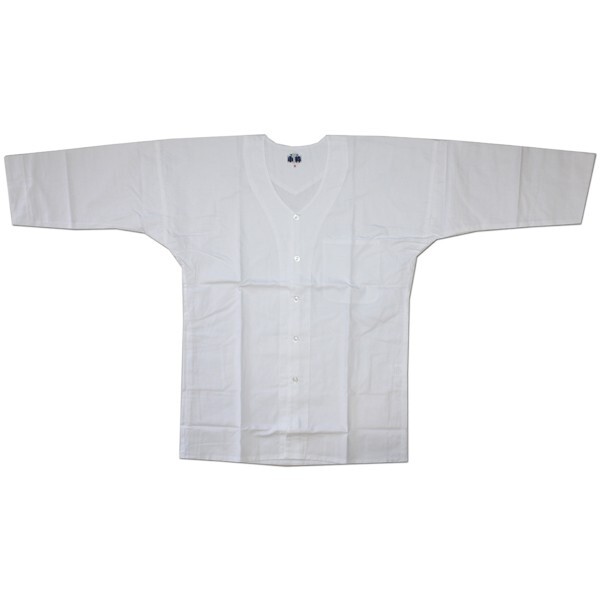 お祭用品/肉襦袢 祭古 鯉口シャツ 白無地　4L (大人用)