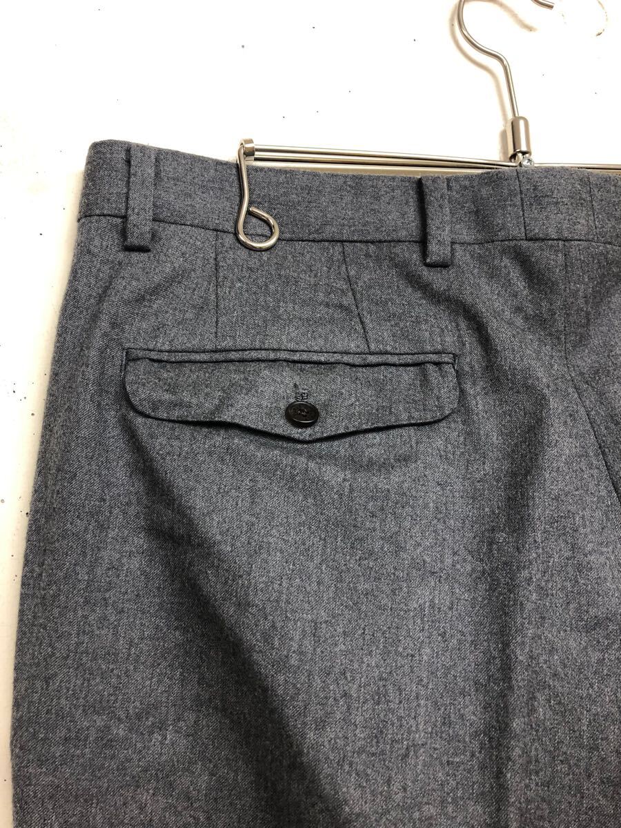  beautiful goods papas Papas 2 tuck wool slacks pants gray 48 M made in Japan 