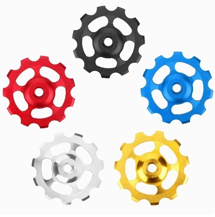処分 リアディレーラー用 アルミニウムプーリー 1個の値段 ベアリング構(gòu)造 11T MTB用 シルバー 1214 ゆうメール可