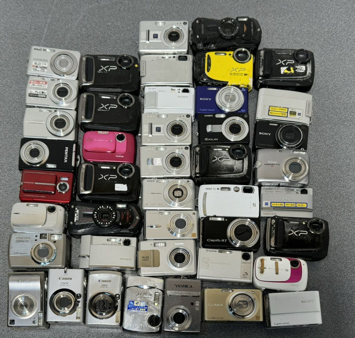 Canon SONY LUMIX Nikon FUJIFILM CASIO PENTAX OLYMPUS YASHICA RICOH コンパクトデジタルカメラ まとめ　43個　　ジャンク