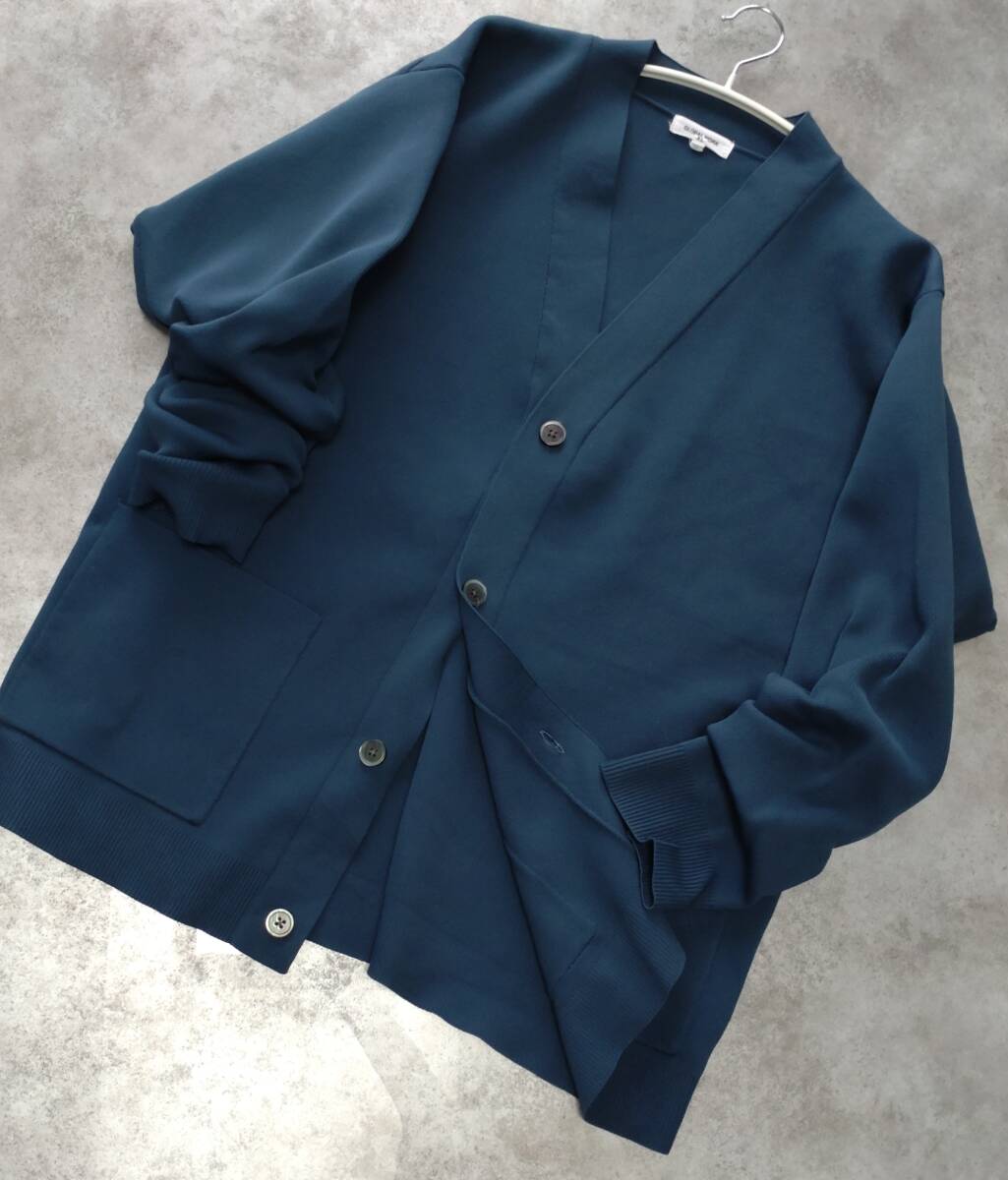 ♪美品♪　グローバルワーク/GLOBAL WORK♪　メンズ　カーディガン♪　無地長袖♪　ネイビーブルー♪　ポリエステル　100％♪