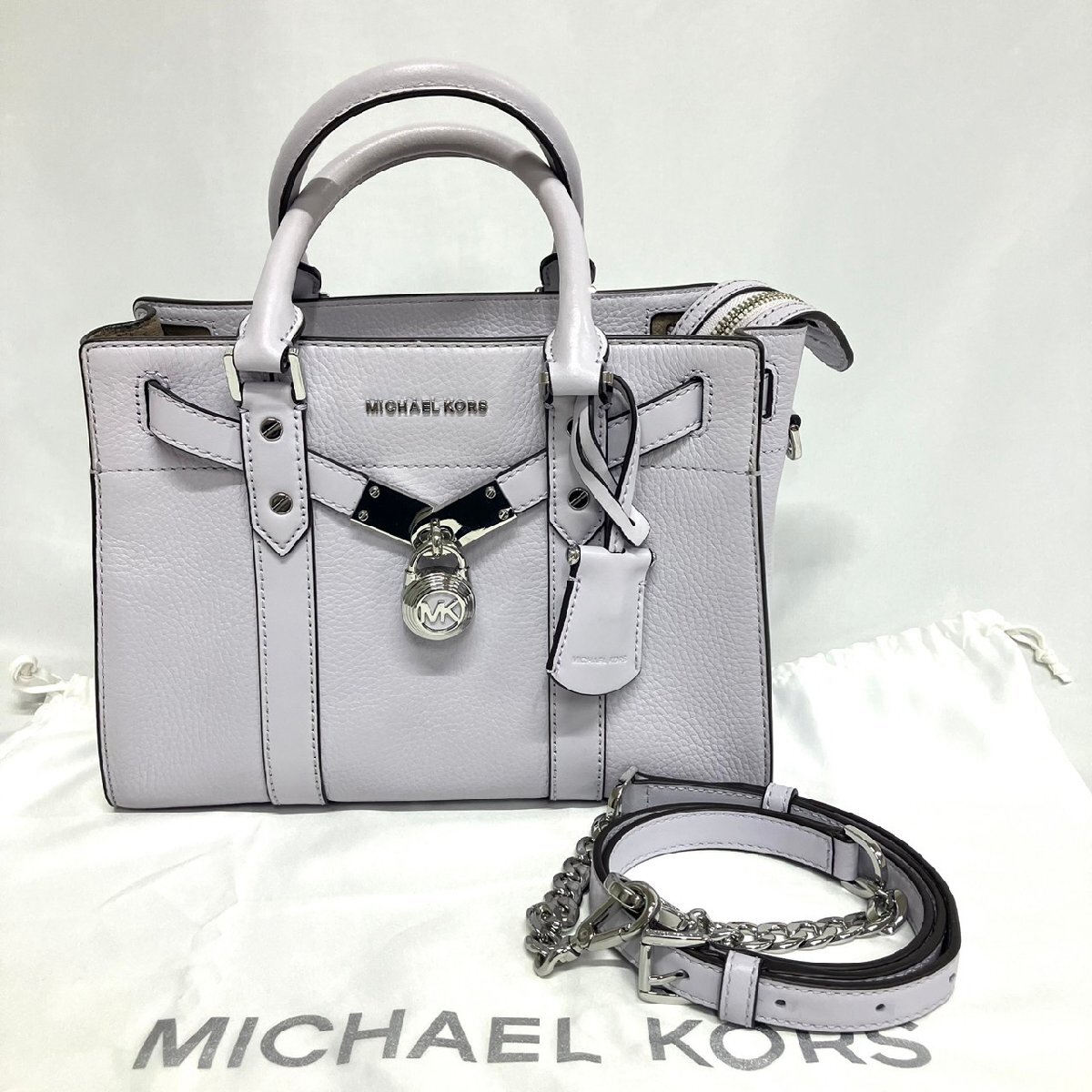 ※※MICHAEL KORS マイケルコース ヌーボーハミルトン スモールサッチェル 2WAY ショルダー ハンドバッグ パープル 紫 レディース※※