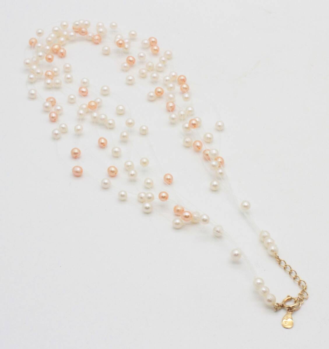美品】TASAKI タサキ 8連 淡水パール ワイヤーネックレス K18YG 美品】TASAKI タサキ 8連 淡水パール ワイヤーネックレス K18YG