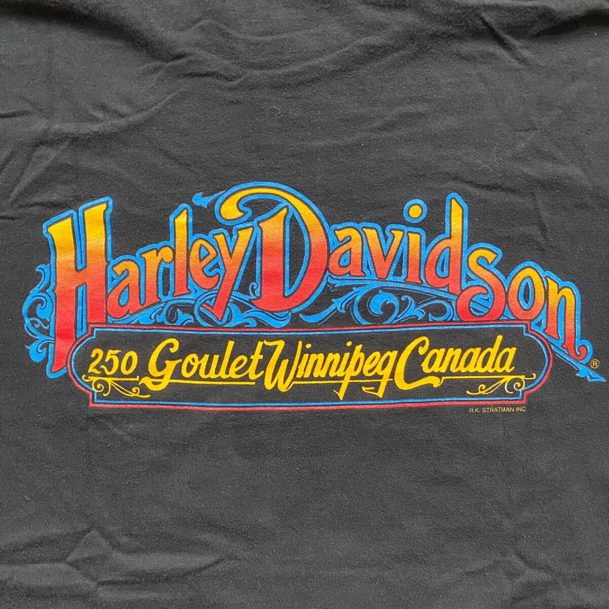 レア 古着 90s Harley Davidson Tiger Fire Flame Tee Black XL レア 古着 90s Harley Davidson Tiger Fire Flame Tee Black XL