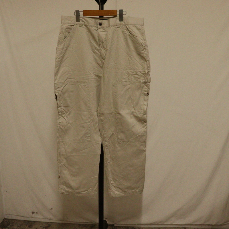 K880 90s Vintage FADEDGLORY painter's pants #1990 period made inscription 36 -inch ivory American Casual Street antique old clothes .80s 70s