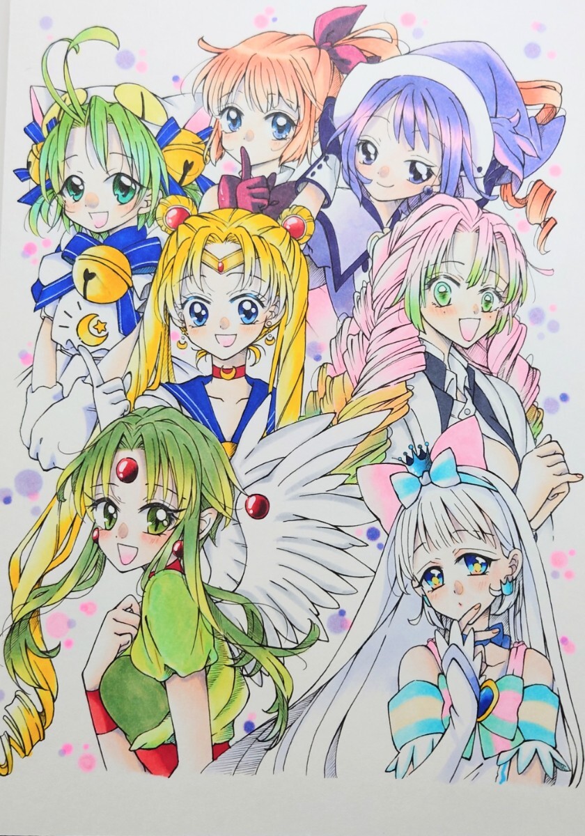 同人手描きオリジナルイラスト「夏の少女」A4 水彩 色鉛筆 ラフ 同人手描きオリジナルイラスト「夏の少女」A4 水彩 色鉛筆 ラフ