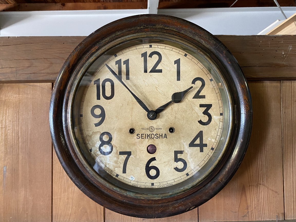 精工舎 船舶時計 掛け時計 アンティーク ヴィンテージ 丸型 昭和レトロ 精工舎 船舶時計 掛け時計 アンティーク ヴィンテージ 丸型 昭和