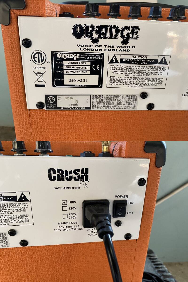 ORANGE オレンジ ベースアンプ CRUSH 25BX▽音出しOK!|コンボ ORANGE オレンジ ベースアンプ CRUSH 25BX▽音出しOK!|コンボ