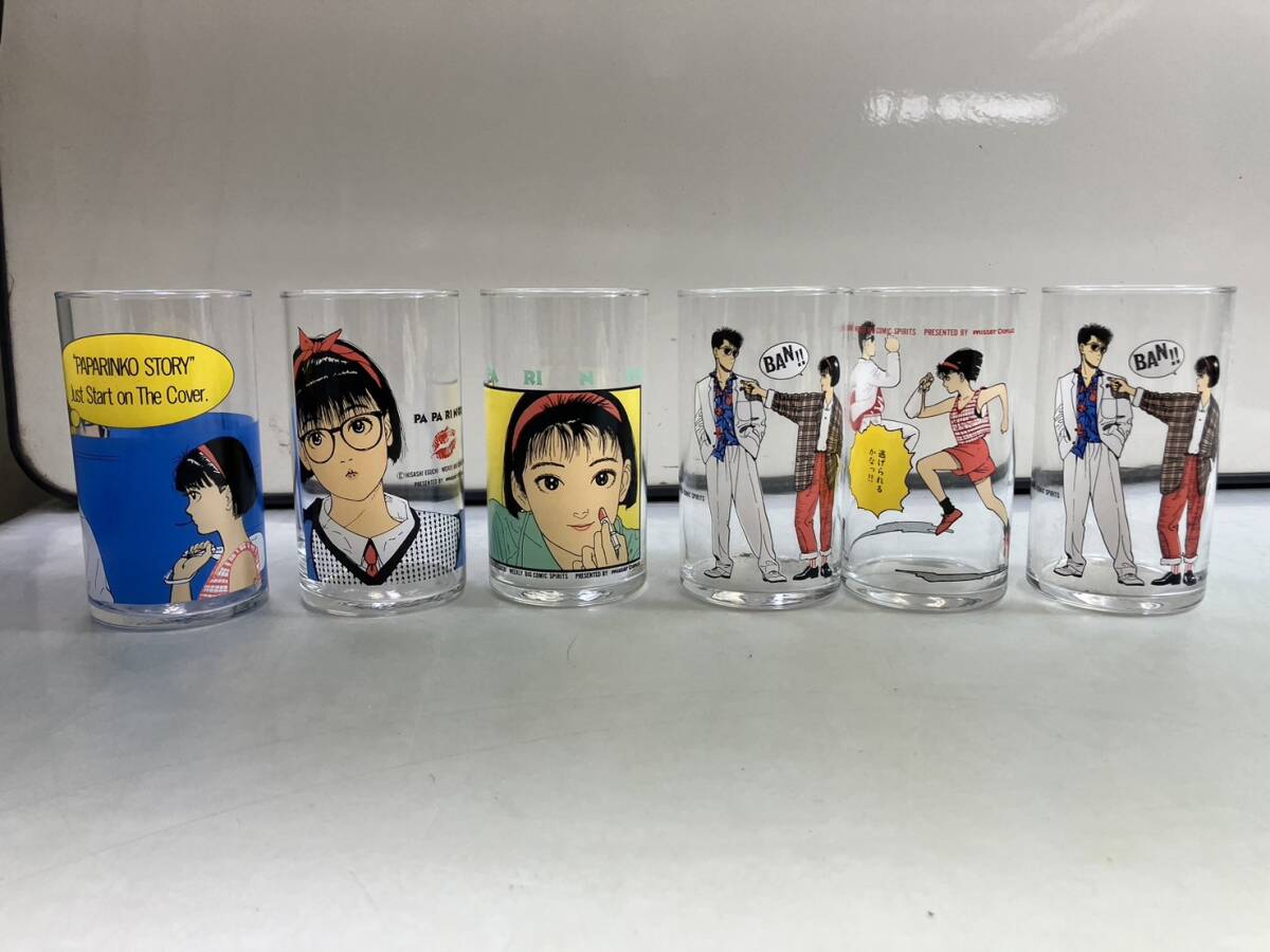 10-4 非売品 ミスドノベルティグラス パパリンコ物語 江口寿史