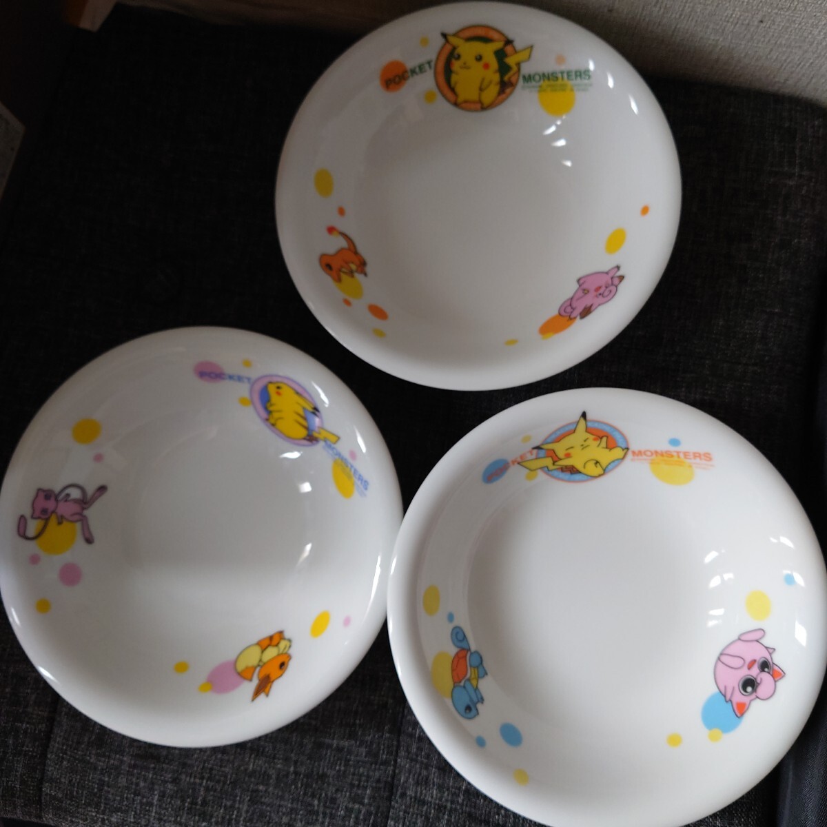 ポケモンお皿3枚セット☆ポケットモンスター☆レア陶磁器