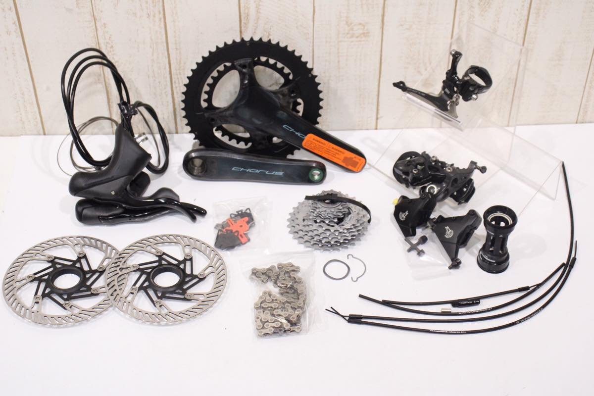 正式的 ★Campagnolo 新車外し品 50-34T 172.5mm/ 油圧ブレーキモデルグループセット 機械式変速 2x12s コーラス CHORUS カンパニョーロ パーツセット