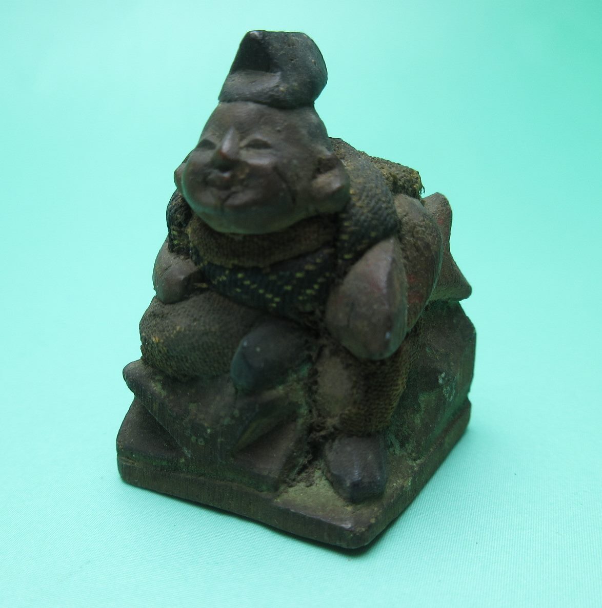昭和初期 浅原革世氏旧蔵の品人形 福々しい 戦前作「太鼓」箱付 昭和初期 浅原革世氏旧蔵の品人形 福々しい 戦前作「太鼓」箱付