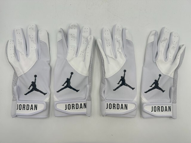 JORDAN ジョーダン 野球 両手 バッティンググローブ ホワイトxブラック Size-M　2セット まとめ売り