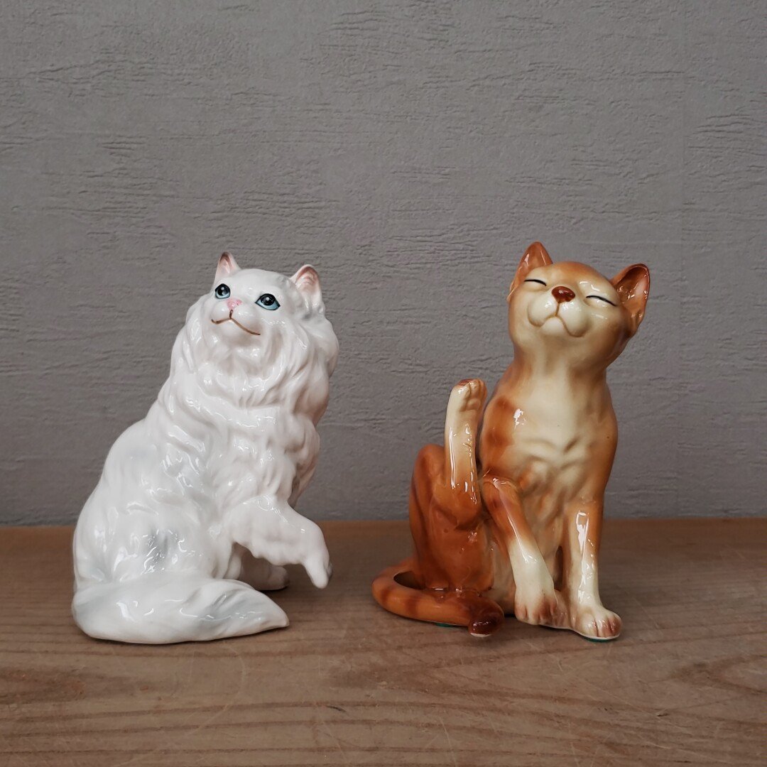 陶器製 ねこ 置物 オブジェ 猫 ネコ 玄関飾り 和室 洋室 陶器製 ねこ 置物 オブジェ 猫 ネコ 玄関飾り 和室 洋室