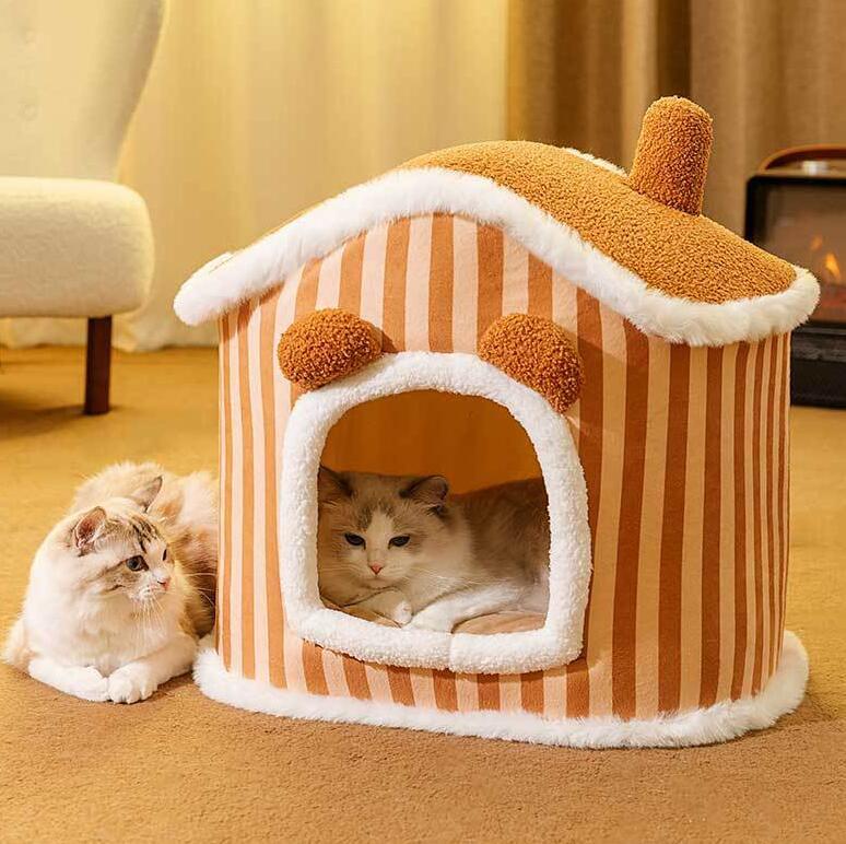 人気品秋冬2色貓犬ベッドふわふわ暖かもこもこキャットペット用品 ペットハウス滑り止めクッションマット柔らかい秋冬グレー Sサイズ 