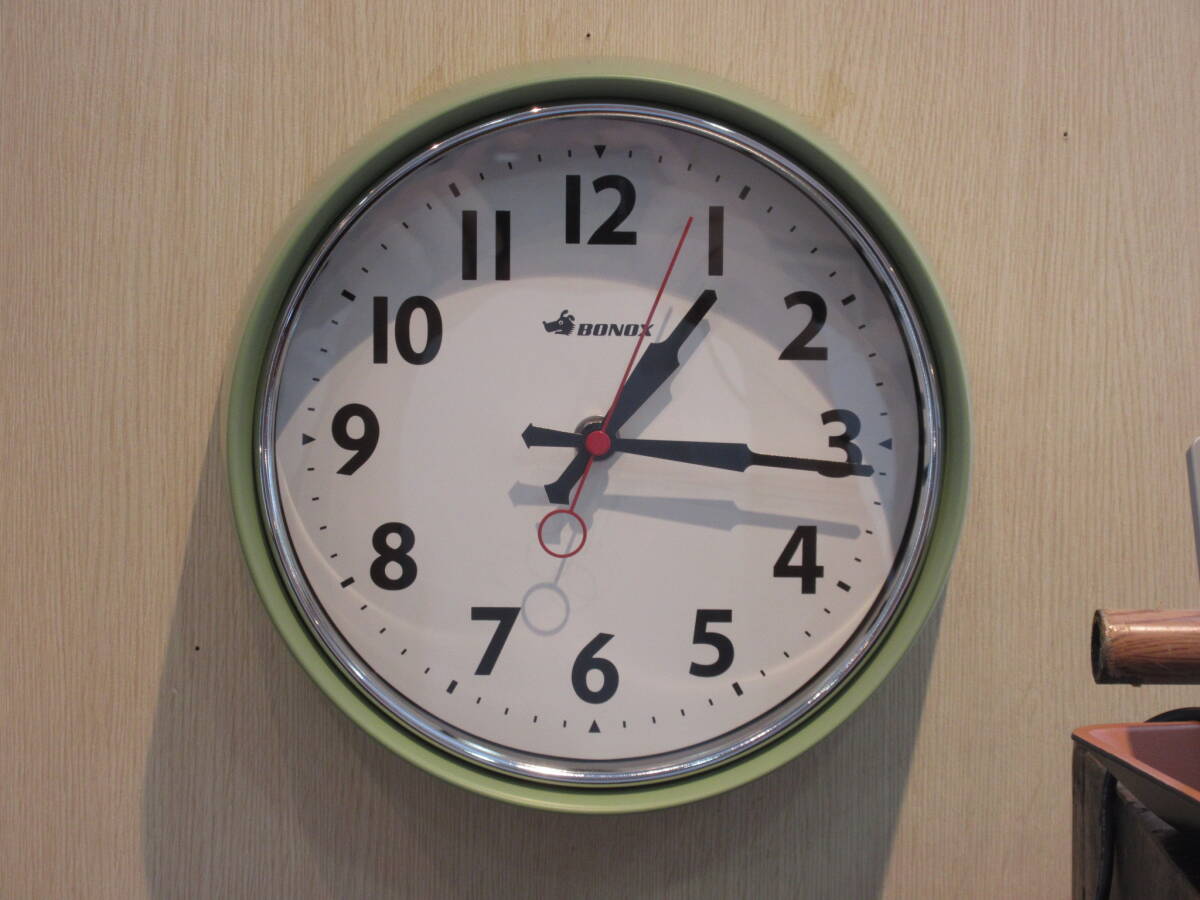  маленький ..kochikochi звук не делать продолжение секунд игла * Dulton * настенные часы *Wall clock*seiji зеленый диаметр примерно 21cm* часы 