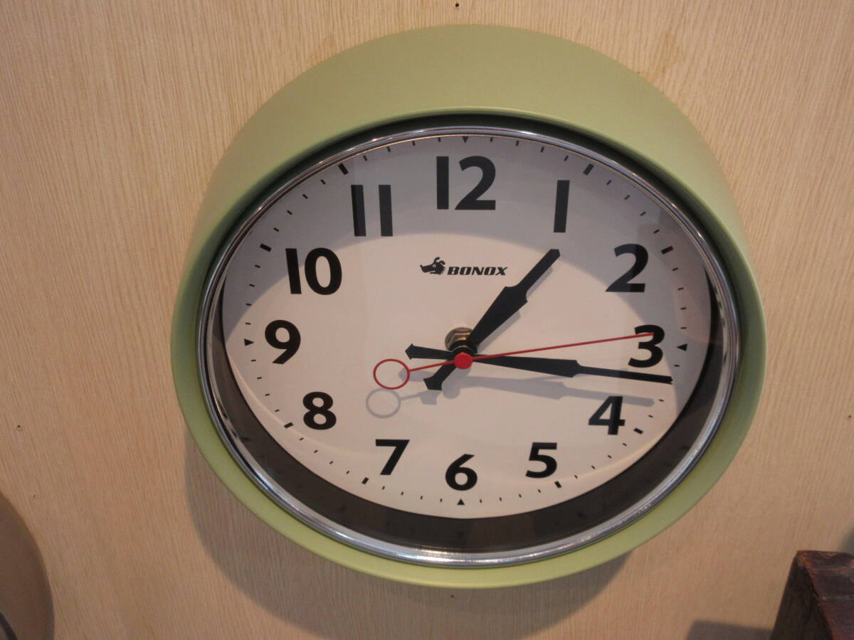  маленький ..kochikochi звук не делать продолжение секунд игла * Dulton * настенные часы *Wall clock*seiji зеленый диаметр примерно 21cm* часы 
