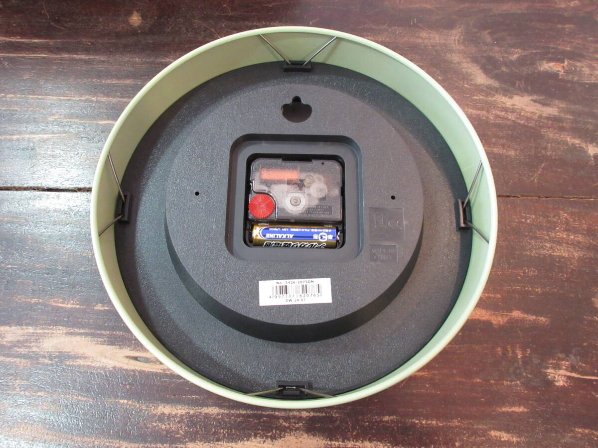  маленький ..kochikochi звук не делать продолжение секунд игла * Dulton * настенные часы *Wall clock*seiji зеленый диаметр примерно 21cm* часы 
