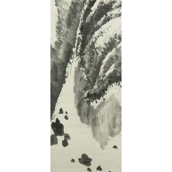 B4797 真作 板倉槐堂 肉筆紙本水墨 山水図 掛軸儒者 勤皇家 近江 B4797 真作 板倉槐堂 肉筆紙本水墨 山水図 掛軸儒者 勤皇家 近江
