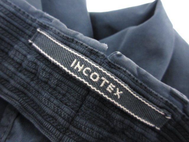  unused [ INCOTEX INCOTEX]12S100 90664 829 regular price 38500 jpy ga- men to large stretch gyaba Gin chino pants ( men's )34 navy blue *10SLP0652