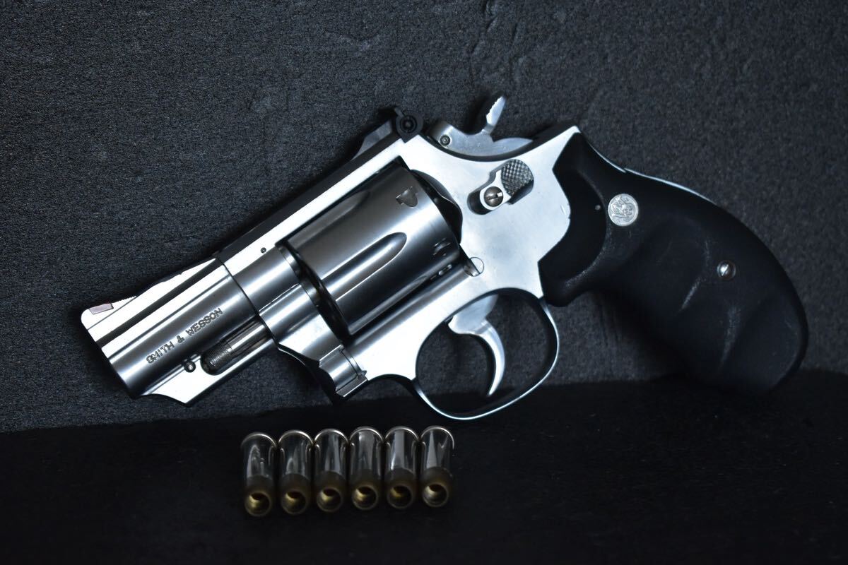 コクサイ S&W M66純正貫通シリンダー シルバーメッキ 検 mgc タナカ マルシン マルイ m19 m29 m36 パイソン ローマン ハイパト