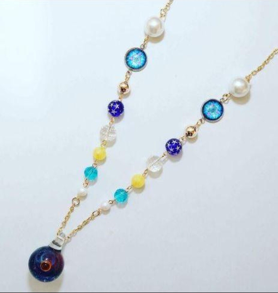 ※ハンドメイド※ 宇宙のランプワークのネックレス　Fate/Grand Order　キリシュタリア　イメージ