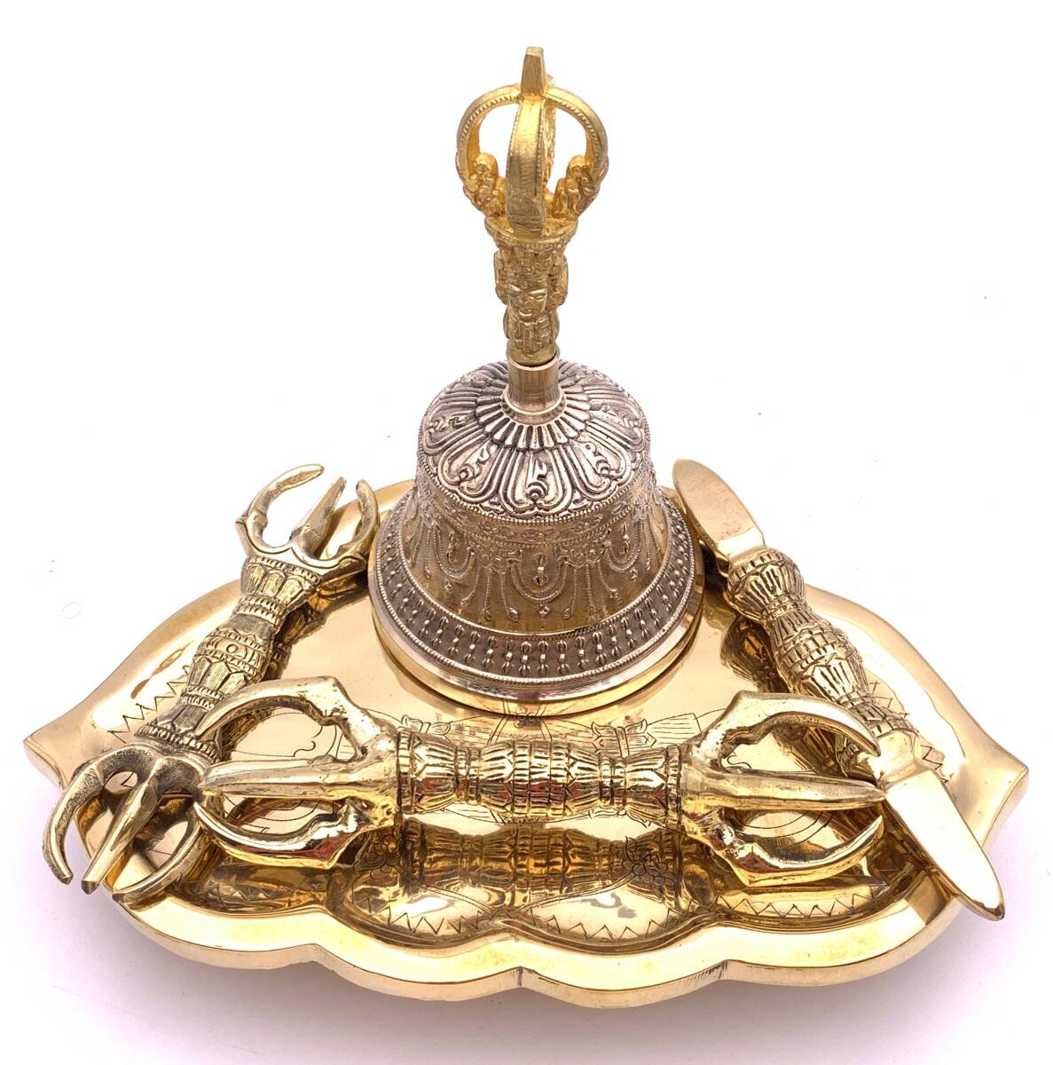 蔵友館蔵品・銅製・寶石嵌・金剛斧法器】・希少珍品・置物・賞物 蔵友館蔵品・銅製・寶石嵌・金剛斧法器】・希少珍品・置物・賞物
