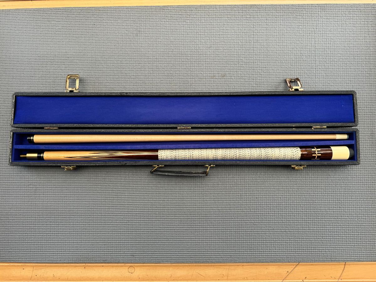 ビリヤードキュー グリップ糸巻 ケース付 中古品 （J＆J