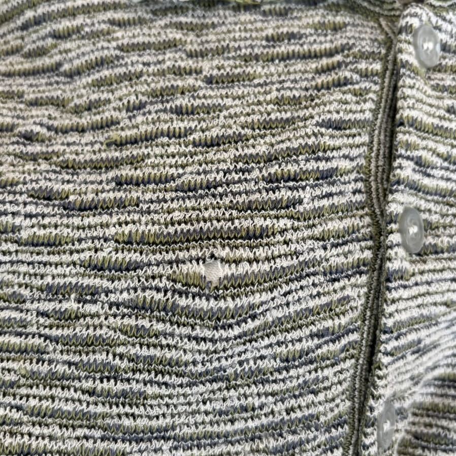 MISSONI ミッソーニ 長袖ニットポロシャツ グレー系 M ブランド別 MISSONI ミッソーニ 長袖ニットポロシャツ グレー系 M ブランド別