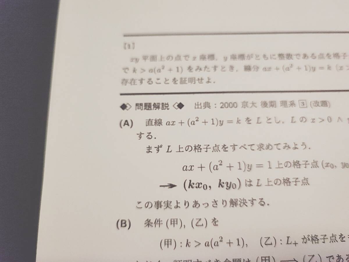 駿台 23年度夏期 森先生 京大理系数学 問題・解説 フルセット 駿台 23年度夏期 森先生 京大理系数学 問題・解説 フルセット