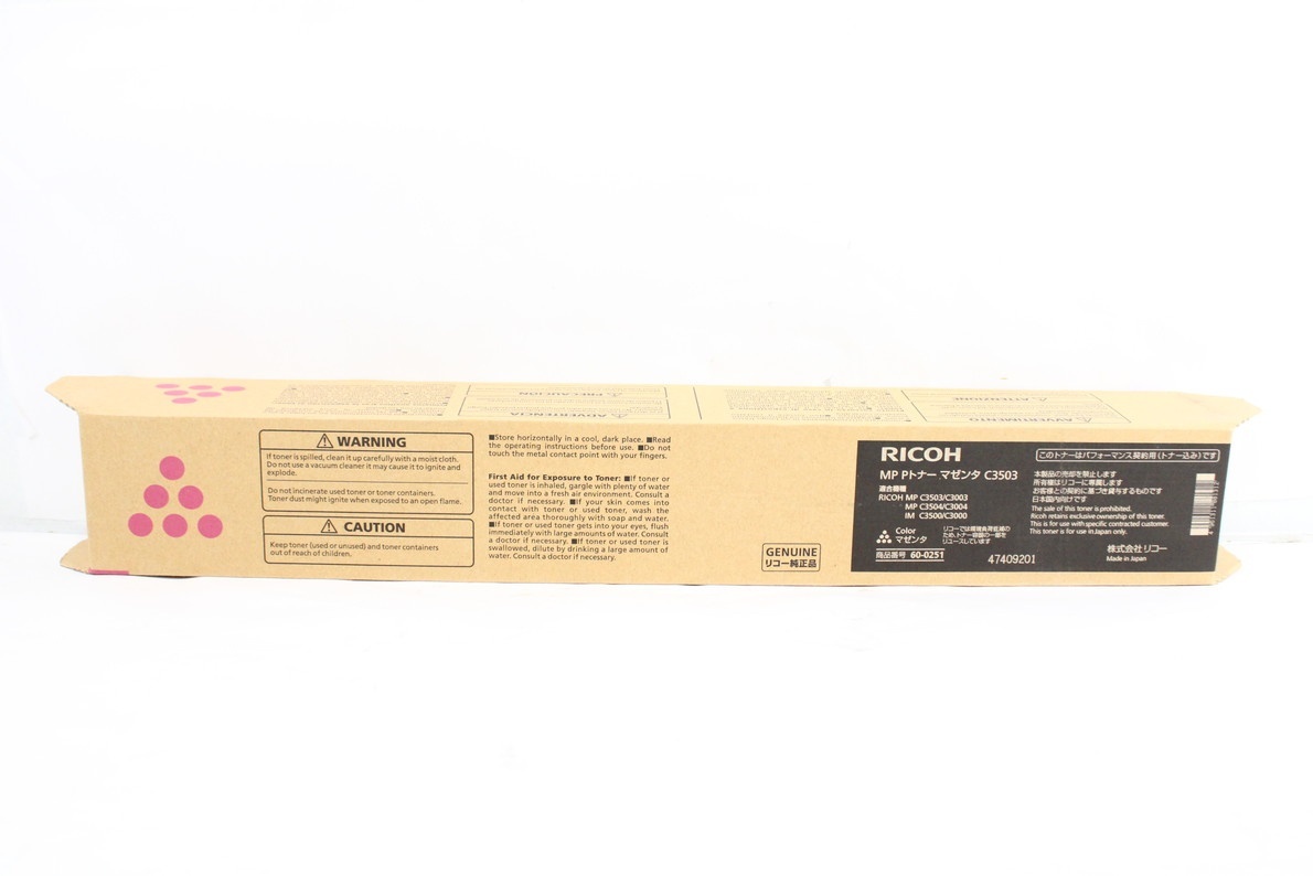 未使用 RICOH 純正 トナー C3503 マゼンタ リコー ITI9A51J65P6-YR-L005-byebye