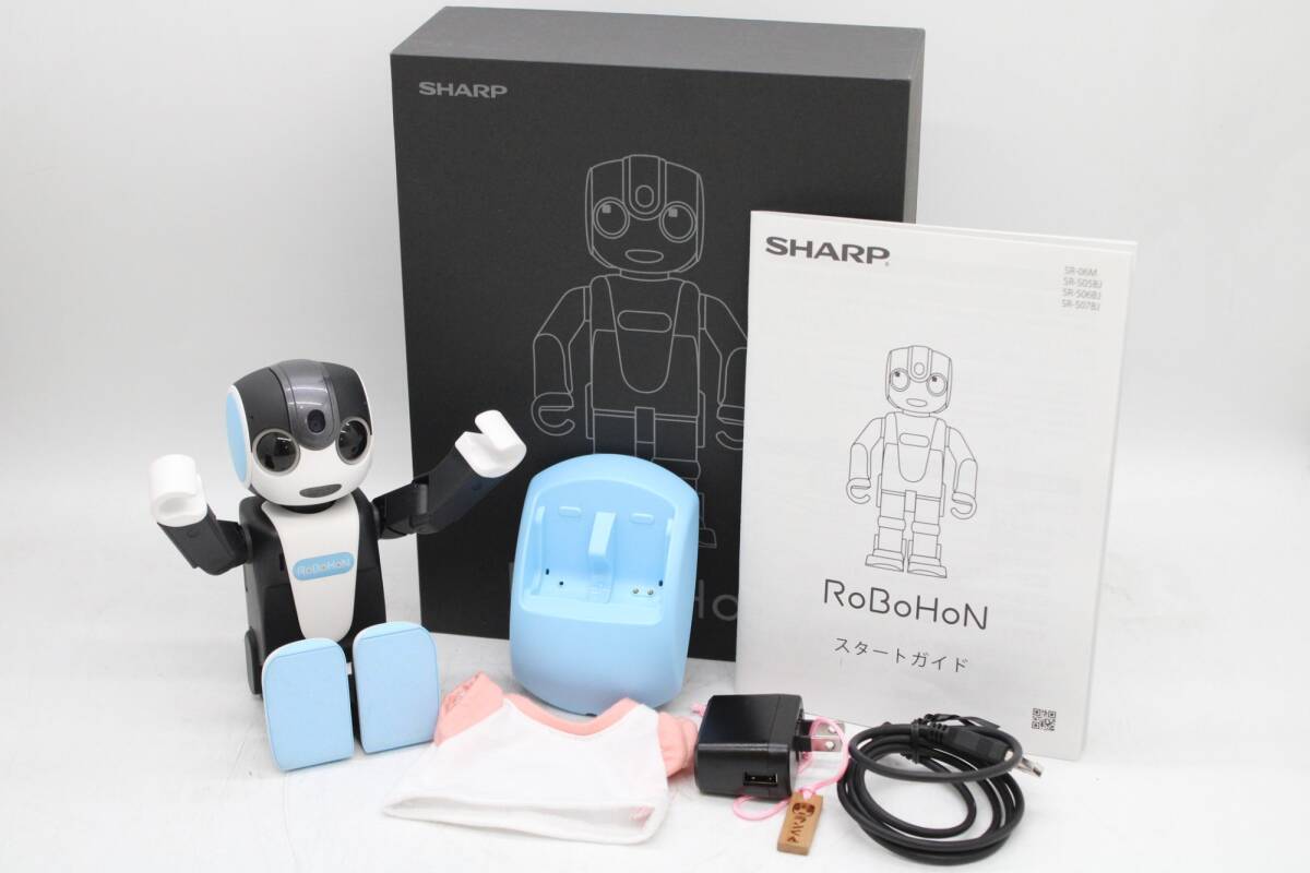 シャープ ロボホン SR-06M-A ブルー 美品 モバイル型 ロボット ホビー SHARP RoBoHon ITWDQGURVR3U-YR-Z50-byebye