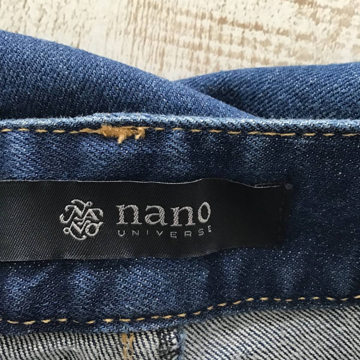 A492*nano*universel Nano Universe lady's Denim pants size free 