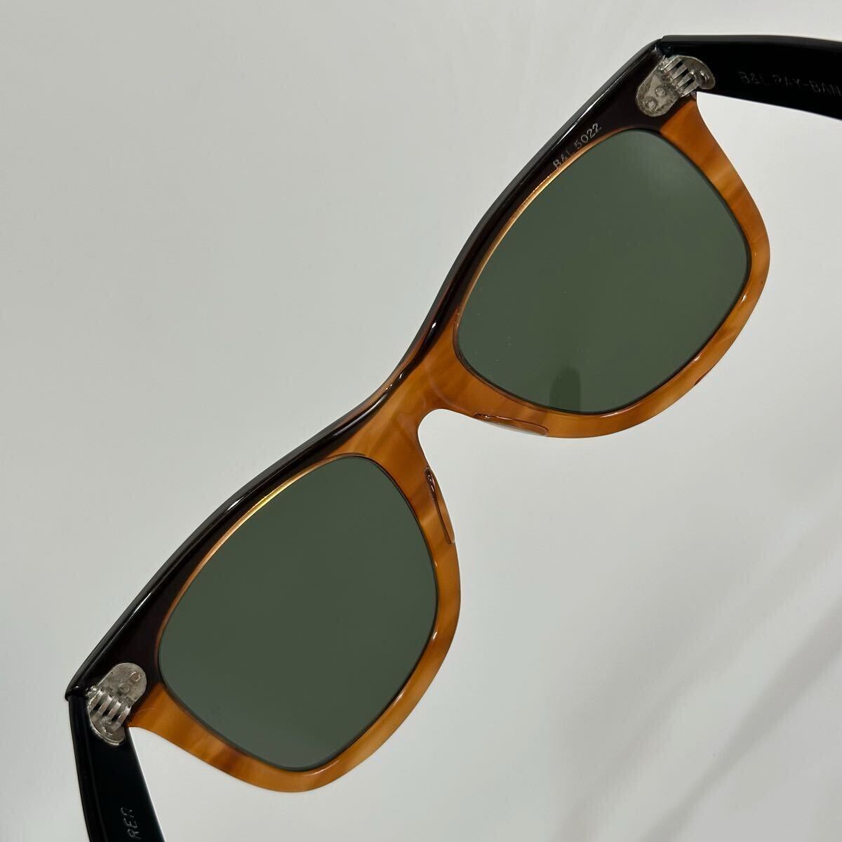 希少!!Vintage B&LRay-Ban WAYFARER 5022 ウェイファーラー G-15 エボニ?！隶辚ⅴ毳醛`タス コンボ★レイバン ビンテージ ボシュロム USA 