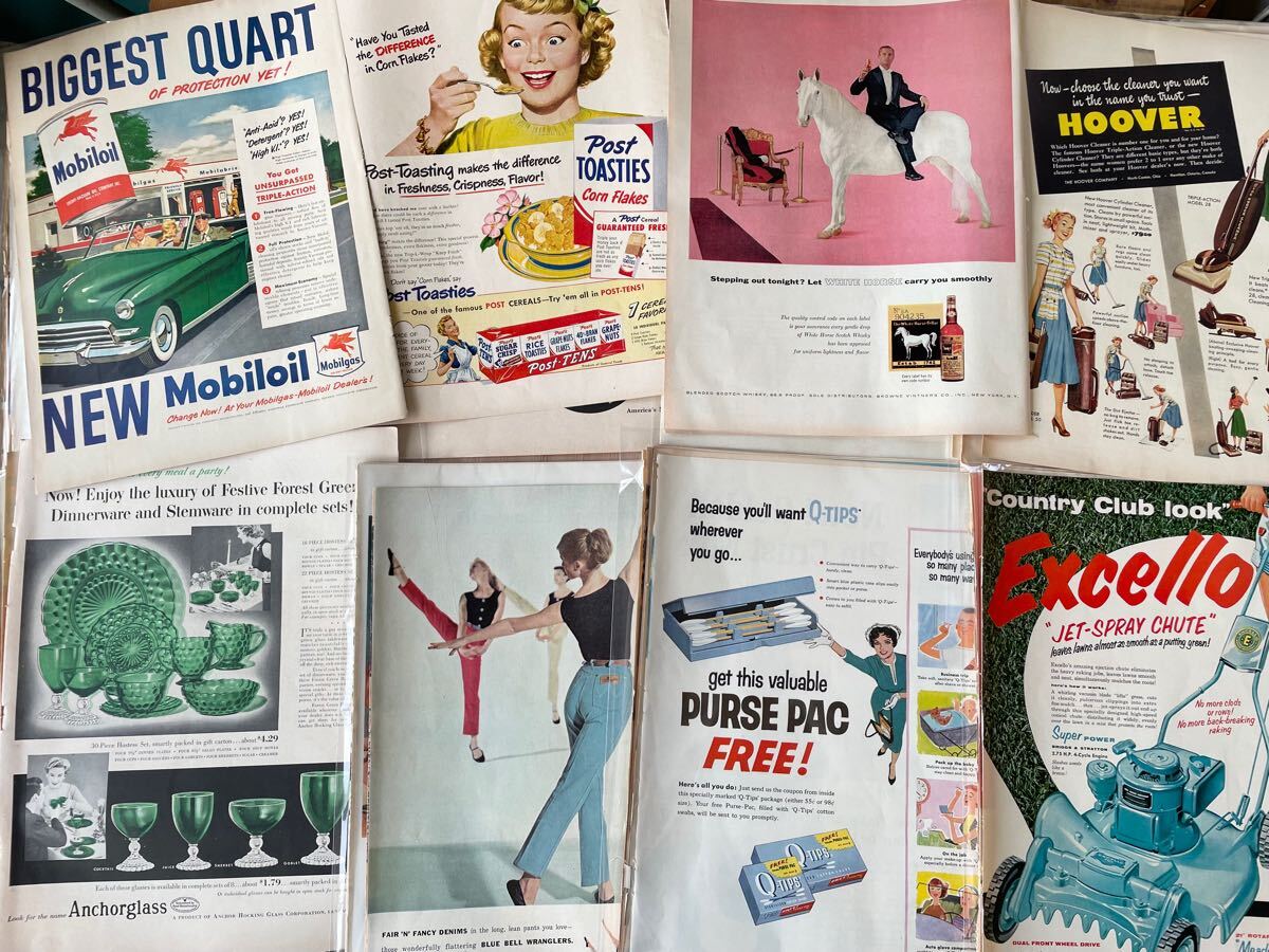 まとめて170枚◇ビンテージ、雑誌広告（1950～食品・他＜LIFE誌