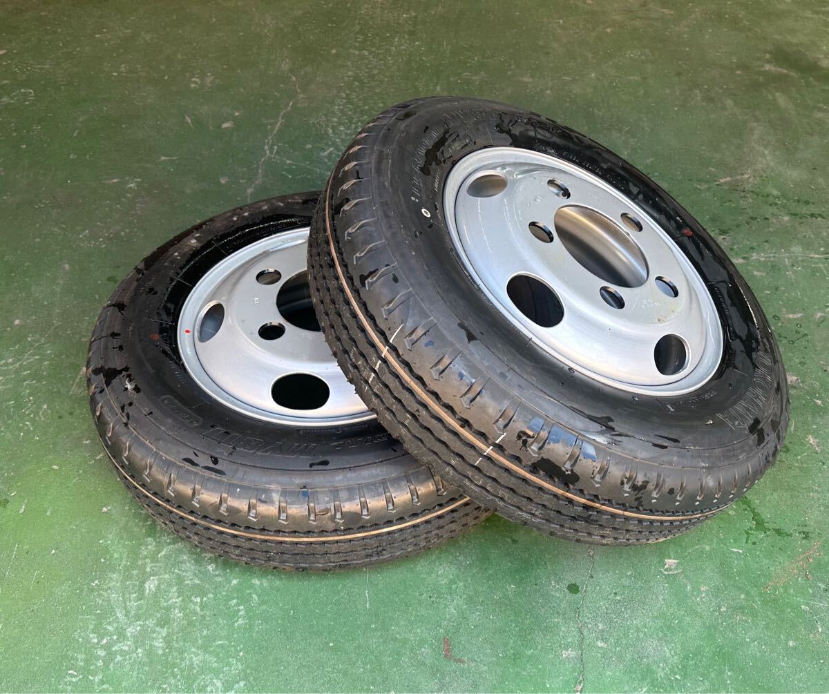 新車外し ホイール付き 2本セット 未使用 205/75R16 ヨコハマ MY817 113/111LT キャンターなど
