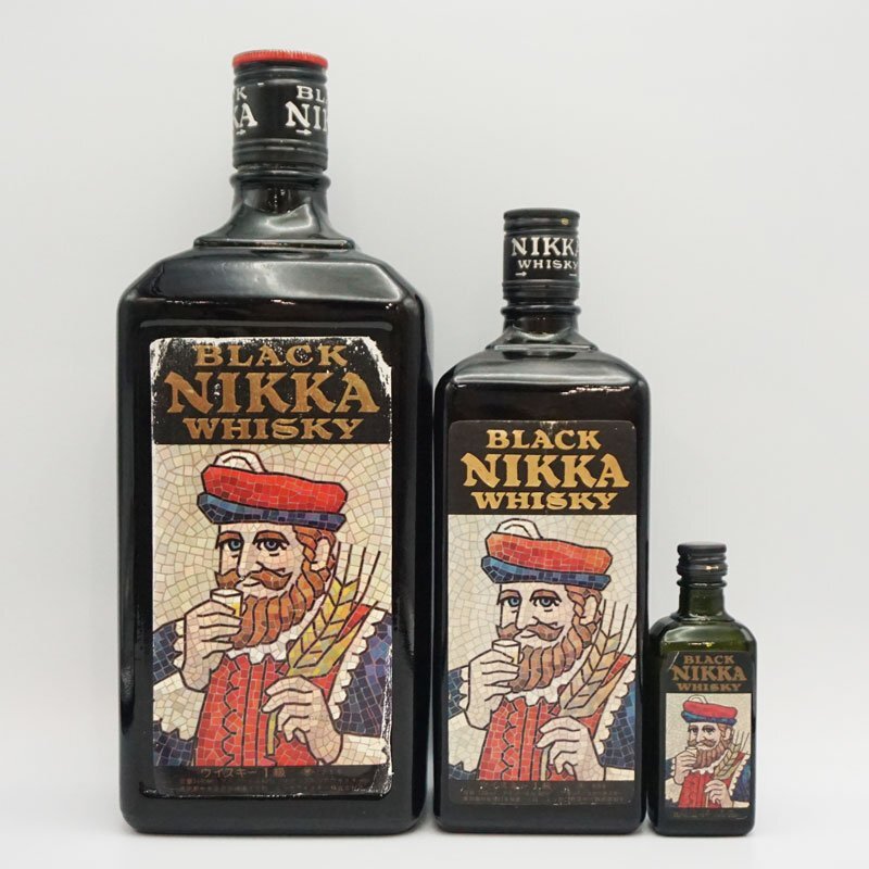 1円～ 未開栓 BLACK NIKKA WHISKY ブラックニッカウイスキー ３本セット 1440ml×1 720ml×1 50ml×1 ミニボトル 42% 送料無料！