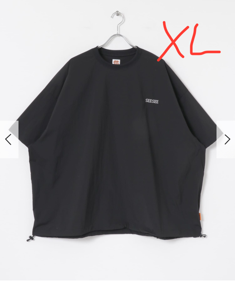 新品正規】黒 XL / 24aw SEE SEE BIG NYLON SS CREW w 新品正規】黒 XL / 24aw SEE SEE BIG NYLON SS CREW w